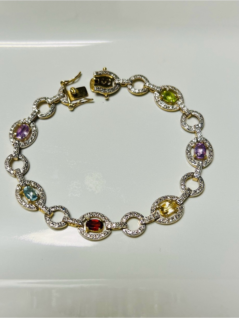 Ross Simon’s 925 Link Multi-Gemstone Tennis Bracelet